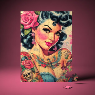 Retro Schattigee Tattooed Pin-up Legpuzzel