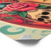 Retro Schattigee Tattooed Pin-up Poster (Hoek)