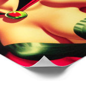Retro Schattigee Vampier Pin-up Poster (Hoek)
