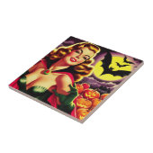 Retro Schattigee Vampier Pin-up Tegeltje (Zijkant)