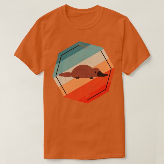 Retro-Schattigee vogelbekdier T-shirt (Design voorkant)