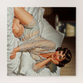 Retro Schattigee Vrouw '50 Pin-up Legpuzzel (Horizontaal)