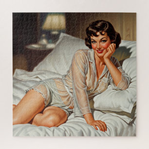 Retro Schattigee Vrouw '50 Pin-up Legpuzzel