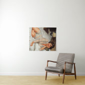 Retro Schattigee Vrouw '50 Pin-up Wandkleed (In Situ (horizontaal))