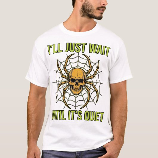Retro Schedel Spin Funny Halloween T-Shirt Ontwerp (Voorkant)