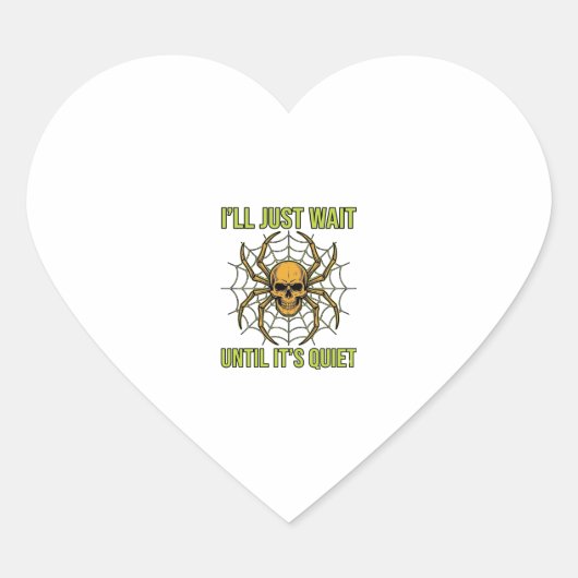 Retro Schedel Spin Funny Halloween T-Shirt Ontwerp Hart Sticker (Voorkant)