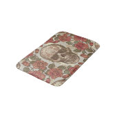Retro schedels en Rozen Ornament Badmat (Gekanteld)