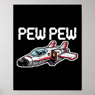 Retro scheepsarcade voor videogames, leuk, nostalg poster