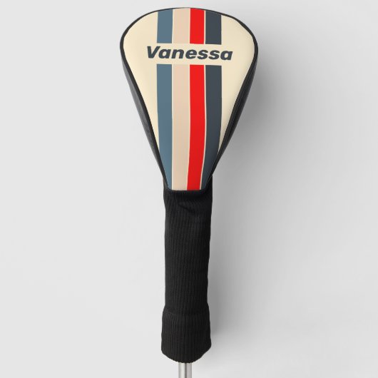 Retro Scheepvaart Regenboog Speld Gestreeptd met N Golfheadcover (Voorkant)