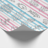 Retro Scheepvaart Waterverf Patroon (12) Cadeaupapier (Hoek)