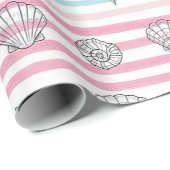 Retro Scheepvaart Waterverf Patroon (12) Cadeaupapier (Rol Hoek)