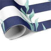 Retro Scheepvaart Waterverf Patroon (8) Cadeaupapier (Rol Hoek)