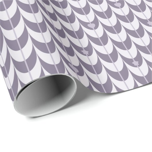 Retro Schelp Geometrisch Patroon Cadeaupapier (Rol Hoek)