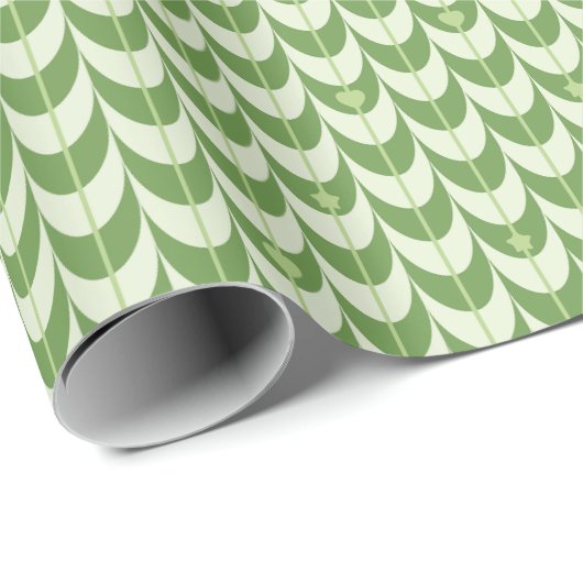 Retro Schelp Geometrisch Patroon Cadeaupapier (Rol Hoek)