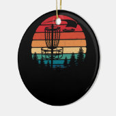 Retro  schijf Golf Frolf Flying Disk Sport Keramisch Ornament (Links)