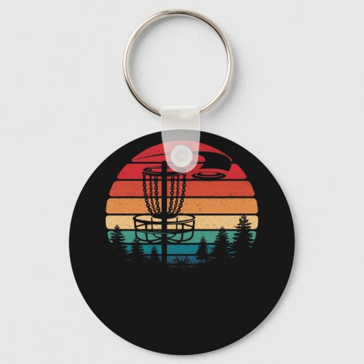 Retro  schijf Golf Frolf Flying Disk Sport Sleutelhanger (Voorkant)