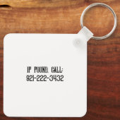 Retro Schilderachtig Delaware Silhouette Sleutelhanger (Achterkant)