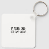 Retro Schilderachtig Delaware Silhouette Sleutelhanger (Achterkant)