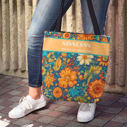 Retro Schilderen Afstuderen Cadeaus voor Kleindoch Tote Bag