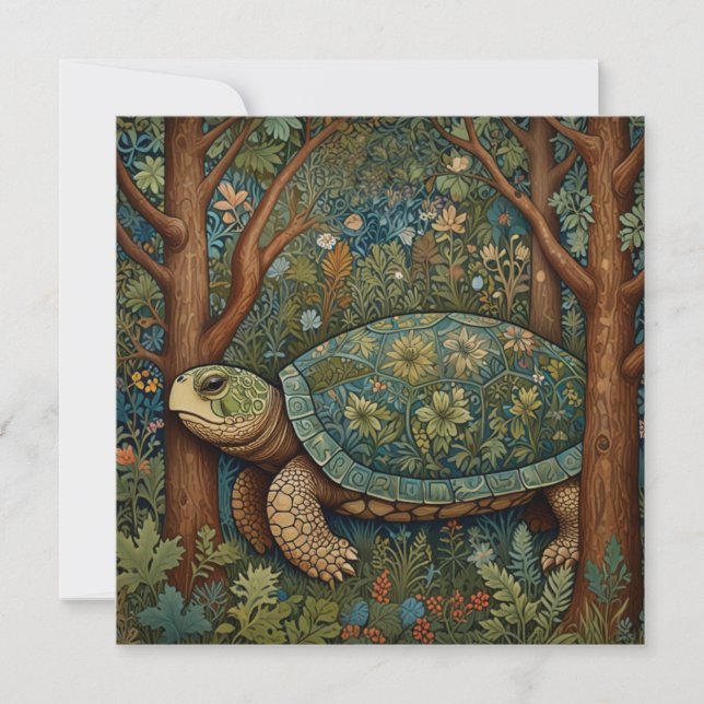  retro schildpad Boheemse Boho Woodland (Voorkant)