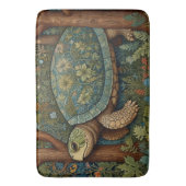  retro schildpad Boheemse Boho Woodland Badmat (Voorkant Verticaal)