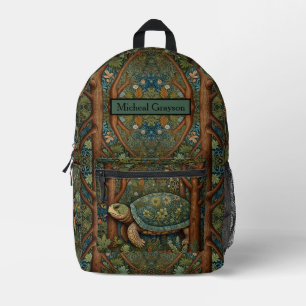 retro schildpad Boheemse Boho Woodland Bedrukte Rugzak