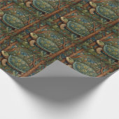  retro schildpad Boheemse Boho Woodland Cadeaupapier (Hoek)