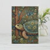  retro schildpad Boheemse Boho Woodland Kaart (Staand voorkant)