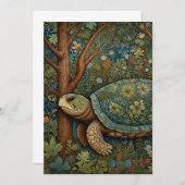  retro schildpad Boheemse Boho Woodland Kaart (Voorkant / Achterkant)