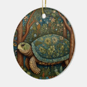  retro schildpad Boheemse Boho Woodland Keramisch Ornament (Links)