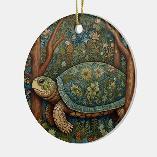 retro schildpad Boheemse Boho Woodland Keramisch Ornament (Links)