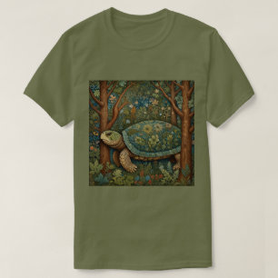  retro schildpad Boheemse Boho Woodland T-shirt