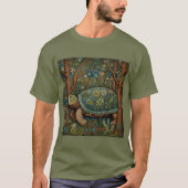 retro schildpad Boheemse Boho Woodland T-shirt (Voorkant)