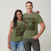 retro schildpad Boheemse Boho Woodland T-shirt (Unisex)