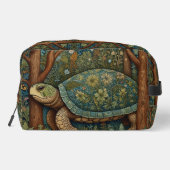  retro schildpad Boheemse Boho Woodland Toilettasje (Achterkant)