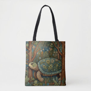  retro schildpad Boheemse Boho Woodland Tote Bag