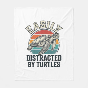 Retro schildpadliefhebber gemakkelijk afgeleid doo fleece deken