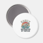Retro schildpadliefhebber gemakkelijk afgeleid doo magneet (Voorkant / Achterkant)
