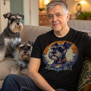 Retro Schnauzer Pap T-shirt