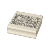 RETRO SCHOEN MODE, MUIS IN HUIS, FLOWER POWER RUBBERSTEMPEL (Stempel)