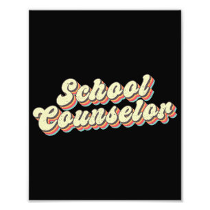 Retro School Counselor Counseling Leraar Foto Afdruk