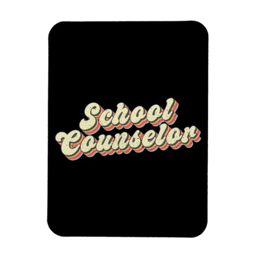 Retro School Counselor Counseling Leraar Magneet (Verticaal)