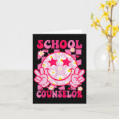 Retro School Counselor Terug naar School Teacher C Kaart (Gele Bloem)