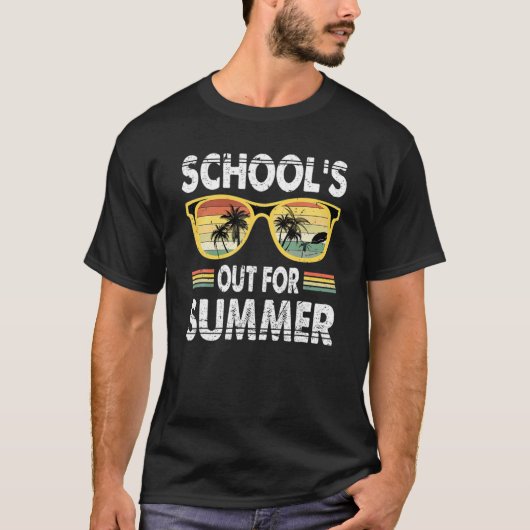 Retro  school is afgelopen zomer op t-shirt (Voorkant)