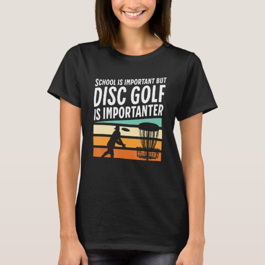 Retro School is belangrijk, maar de schijf Golf is T-shirt (Voorkant)