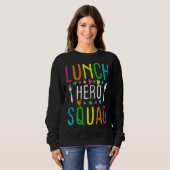 Retro School Lunch Hero Squad Cafeteria Workers Trui (Voorkant volledig)