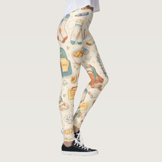 Retro School Morning Chaos Leggings (Rechts)