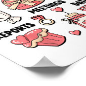 Retro School Psycholoog Valentijn Geestelijke Gezo Poster (Hoek)