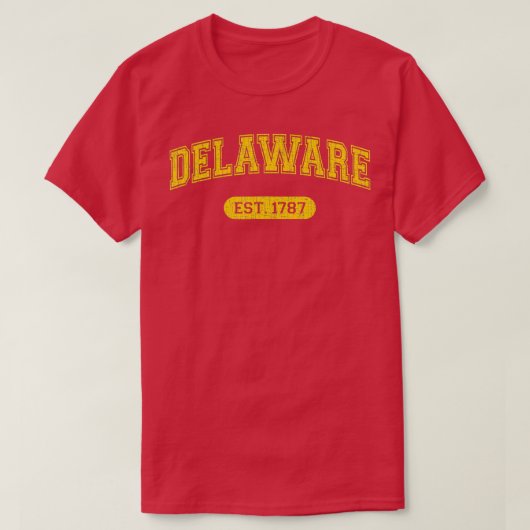 Retro School Style Delaware 1787 Distress T-shirt (Design voorkant)