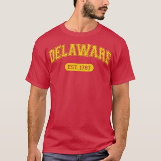 Retro School Style Delaware 1787 Distress T-shirt